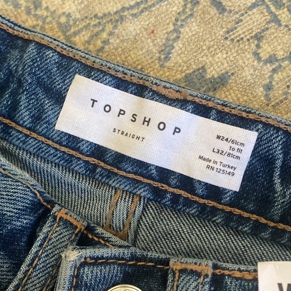 NWT Topshop Straight Jeans Size Size 0 - Picture 5 of 10